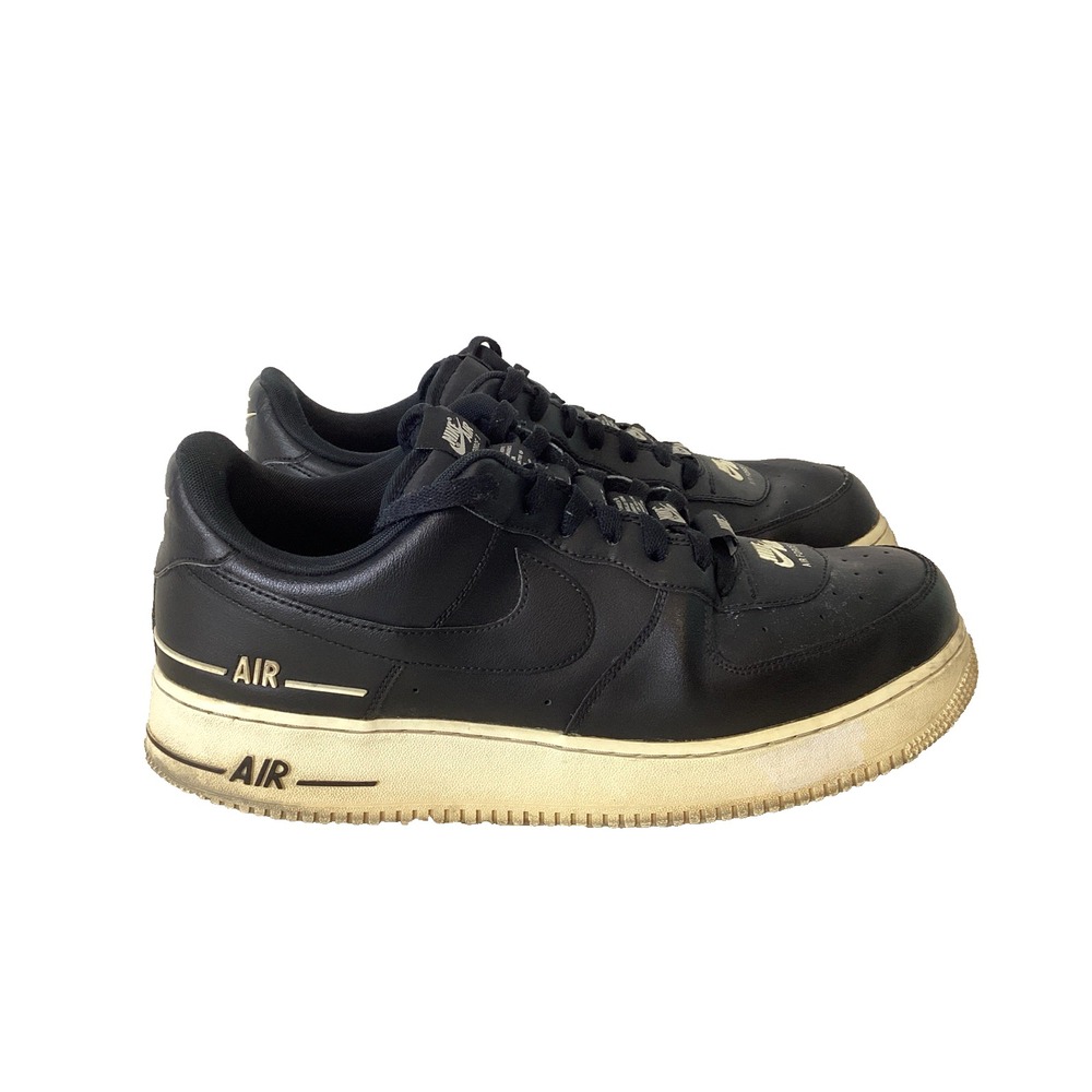 Nike Air Force 1 Low Double Air Black White Size 9 Athletic Shoes CJ1379-001
